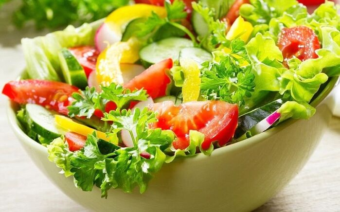 Ensalada de verduras para adelgazar