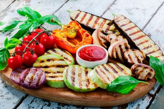 Verduras á prancha para adelgazar